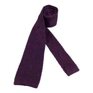 SACOOR BROTHERS Burgundy Geometric Silk Knit Tie 58"- 2" EC